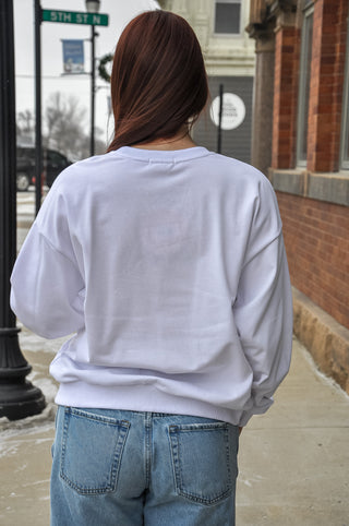 Love Patch Heart Graphic Sweatshirt