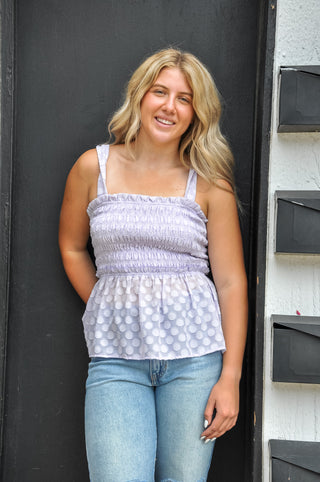 Lovely Little Lavender Peplum Tank