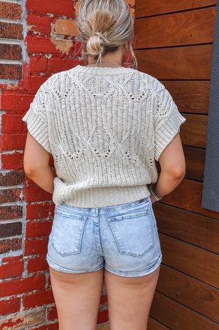 Lowkey Open Knit Sweater Top