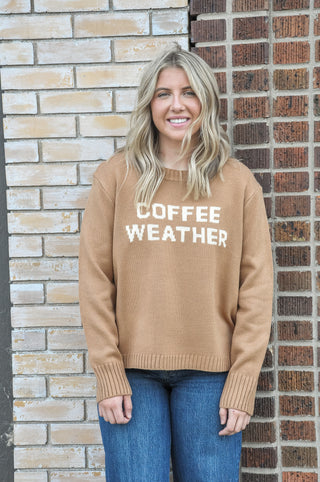 Lt. Brown Coffee Weather Sweater