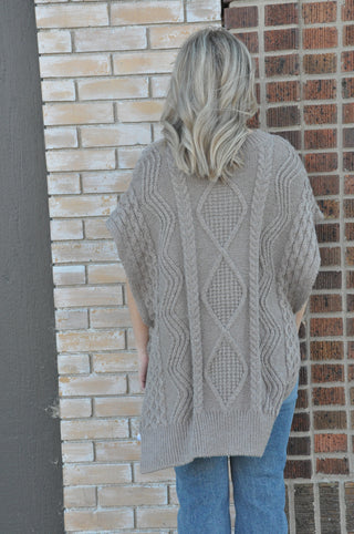 Malia Mocha Sweater Tunic Vest