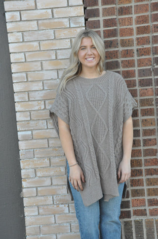 Malia Mocha Sweater Tunic Vest