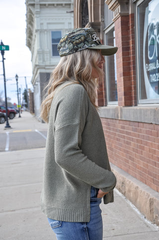 Marled Boxy Pullover Sweater