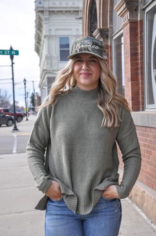 Marled Boxy Pullover Sweater