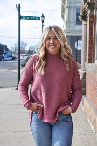 Marled Boxy Pullover Sweater