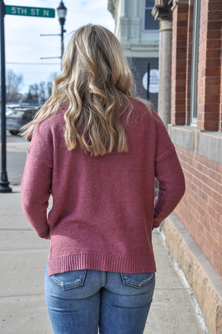 Marled Boxy Pullover Sweater