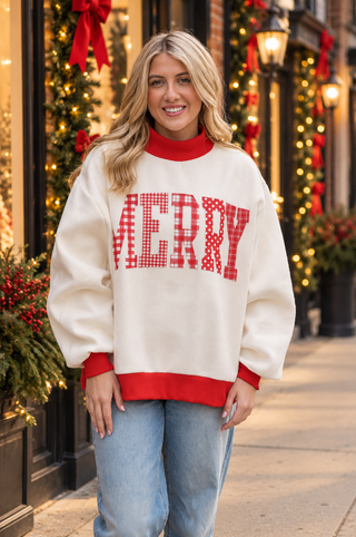 Merry Switch Mock Sweatshirt
