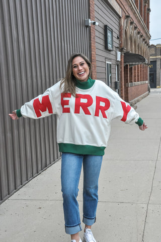 Merry Wishes Mock Neck Top