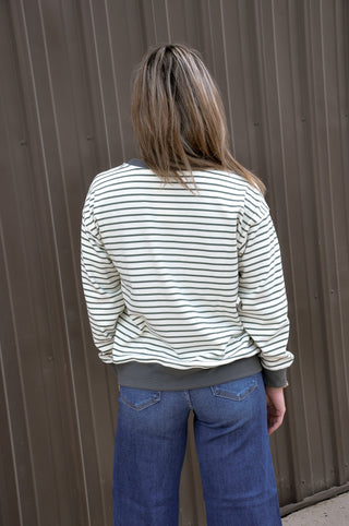 Micro Brushed Stripes Mix Top