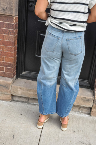 Mid Rise Distressed Skater Jeans