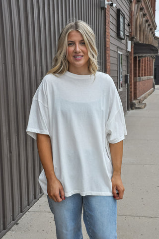Mineral Wash Oversized Crew Tee