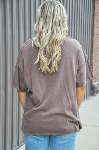 Mineral Wash Oversized Crew Tee
