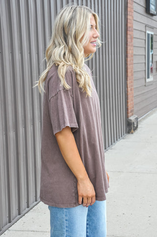 Mineral Wash Oversized Crew Tee