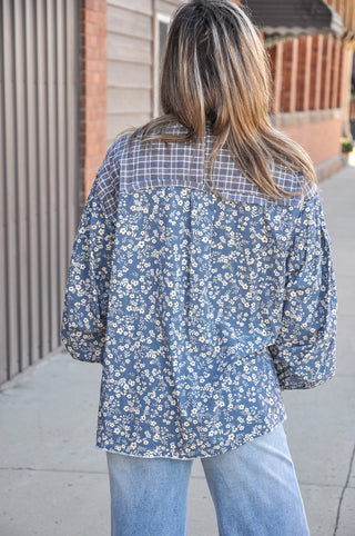Mineral Washed Seam Detail Ecru LS Top