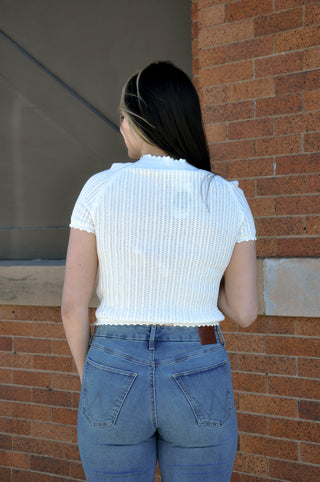 Mini Ruffle Lightweight Sweater