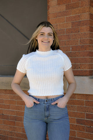 Mini Ruffle Lightweight Sweater