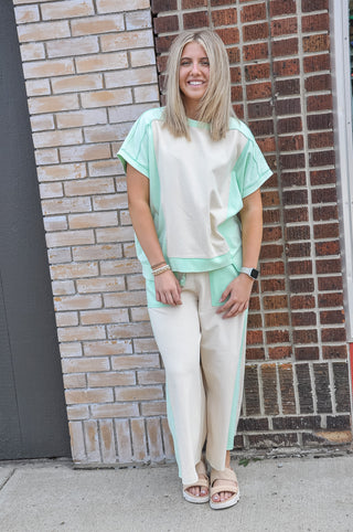 Minty French Terry Trousers