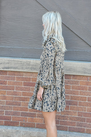 Mocha Please Long Sleeve Dress