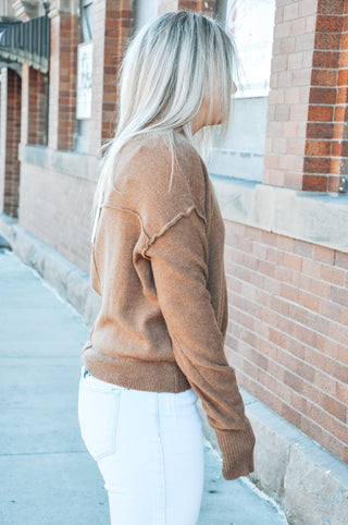 Mocha V-Neck Sweater