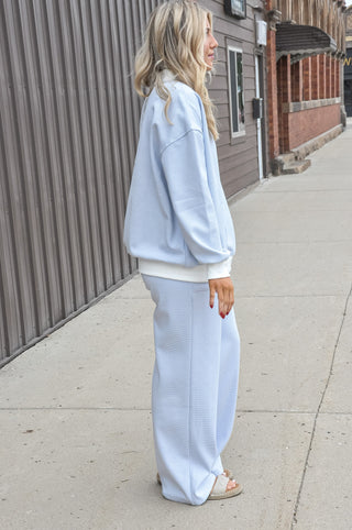 Mock Neck Striped Pant Set