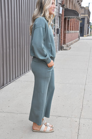 Modal Scuba Quarter Zip Cropped Wide Set