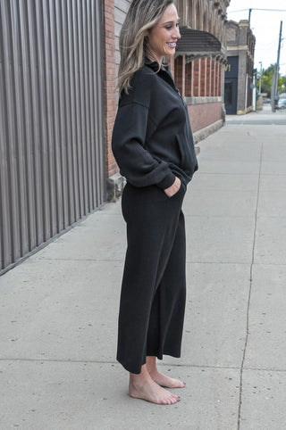 Modal Scuba Quarter Zip Cropped Wide Set