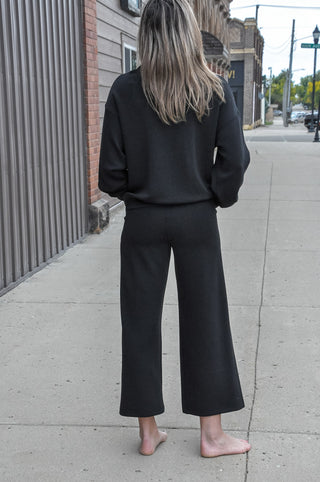 Modal Scuba Quarter Zip Cropped Wide Set