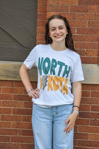 North Dakota State Leopard Graphic Tee