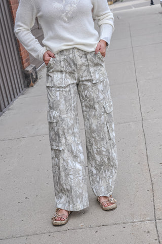 Nature Camo Print Wide Leg Pants, view 2