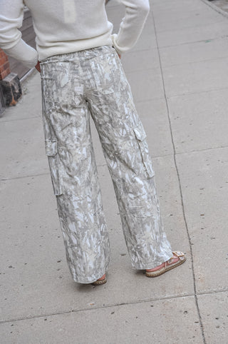 Nature Camo Print Wide Leg Pants, view 4