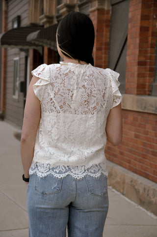 Niamh Lace Front Tie Detail Top