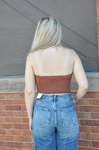 Night Out P/u Leather Corset Top