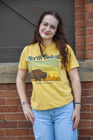 North Dakota Outline Graphic Tee