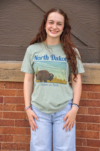 North Dakota Outline Graphic Tee