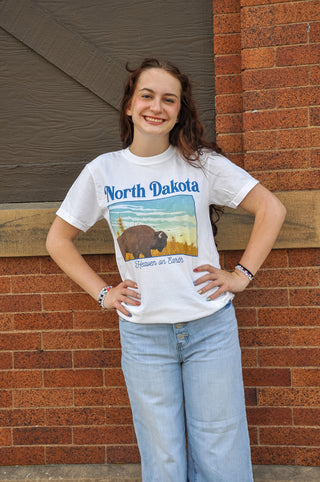 North Dakota Outline Graphic Tee