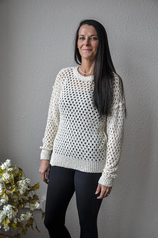 Oatmeal Knit Tunic Sweater