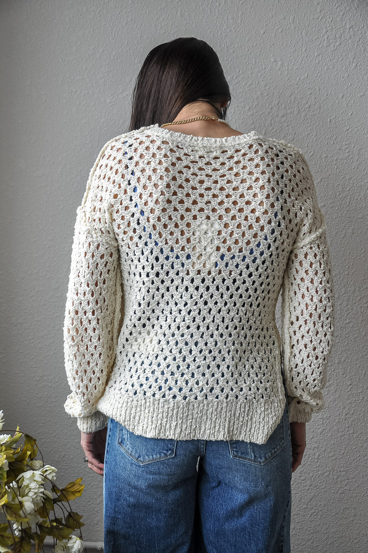 Oatmeal Knit Tunic Sweater