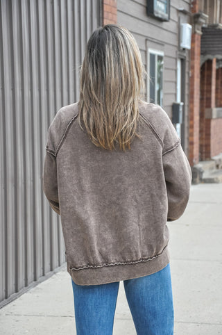 Off Duty Raw Edge Sweatshirt