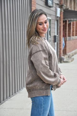 Off Duty Raw Edge Sweatshirt