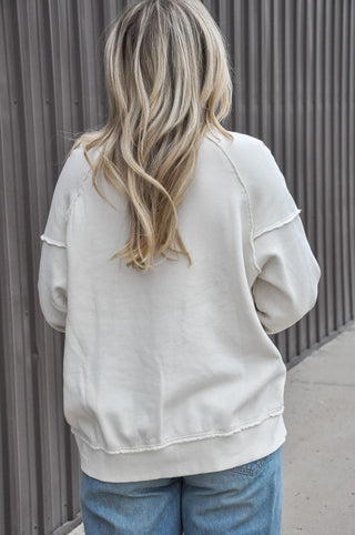 Off Duty Raw Edge Sweatshirt