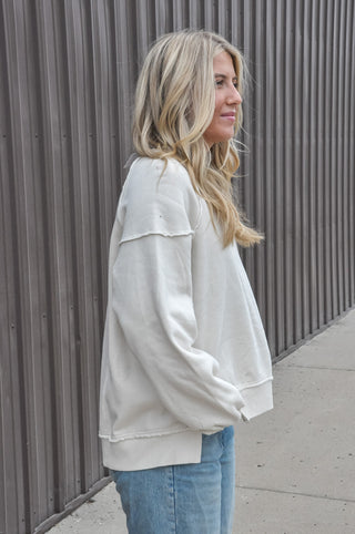 Off Duty Raw Edge Sweatshirt