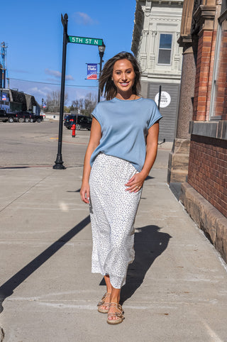 Rachel Rolled Hem Knit Sweater