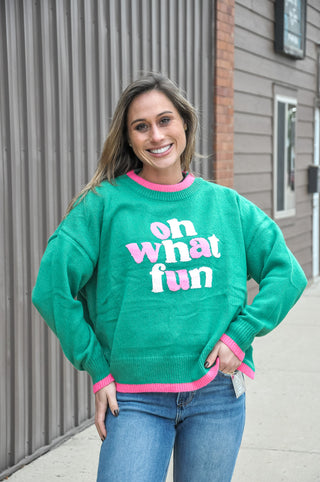Oh What Fun Holiday Sweater