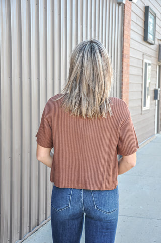 One Button Half Sleeve Sweater Cardigan