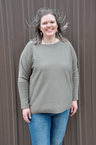 Optimal Olive Curvy Sweater