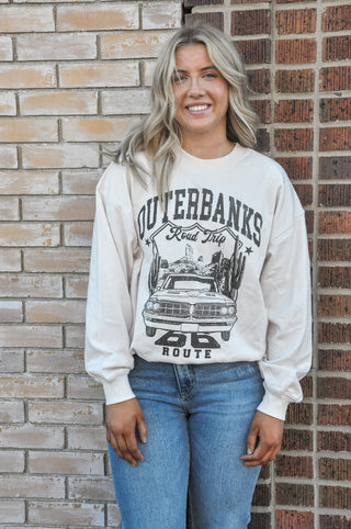 Outerbanks, Road Graphic Sweatshirt