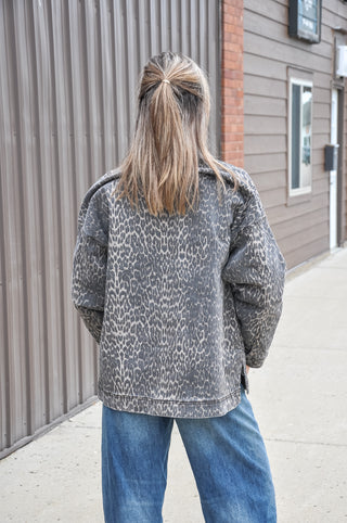 Oversized Boyfriend Denim Jacket, view 3