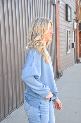 Oversized Crew Neck Long Sleeve Top