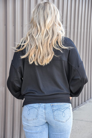 Oversized Crew Neck Long Sleeve Top