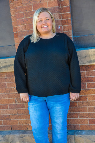 Oversized Curvy Black Sweater Top